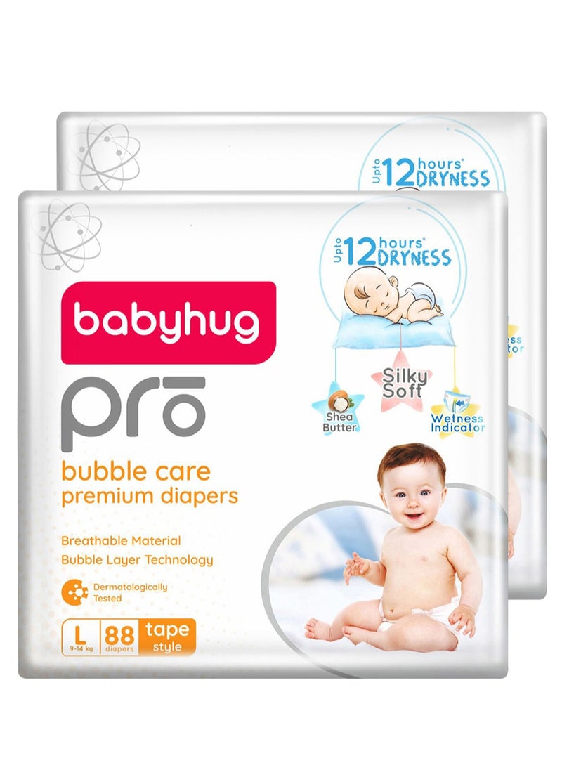 Babyhug Pro Bubble Care Premium Diapers Size 4, 176 Count