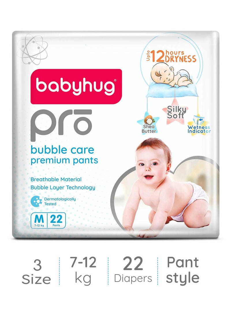 Babyhug Pro Bubble Care Premium Pant Style Diapers, Size 3 - 22 Pieces