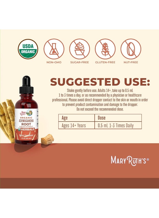MaryRuth Organics Ashwagandha Root Liquid Drops