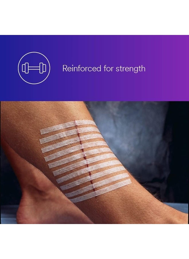 3M™ Steri-Strip™ Reinforced Adhesive Skin Closures, R1546, 1/4 in x 4 in (6 mm x 100 mm), 50 Bag/Carton, 4 Carton/Case