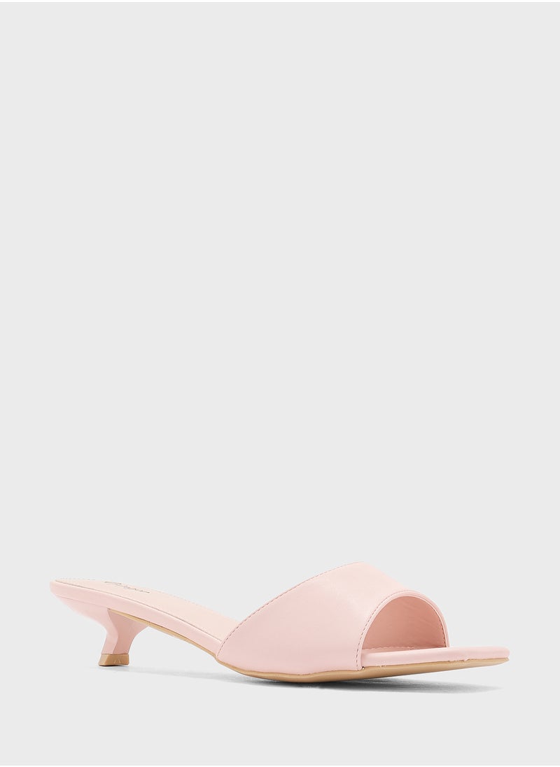 Low Heel Mule Sandal