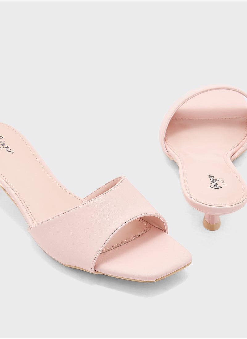 Low Heel Mule Sandal