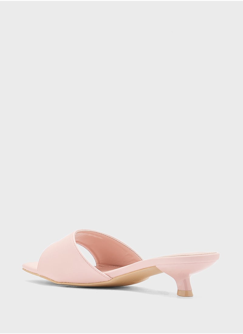 Low Heel Mule Sandal