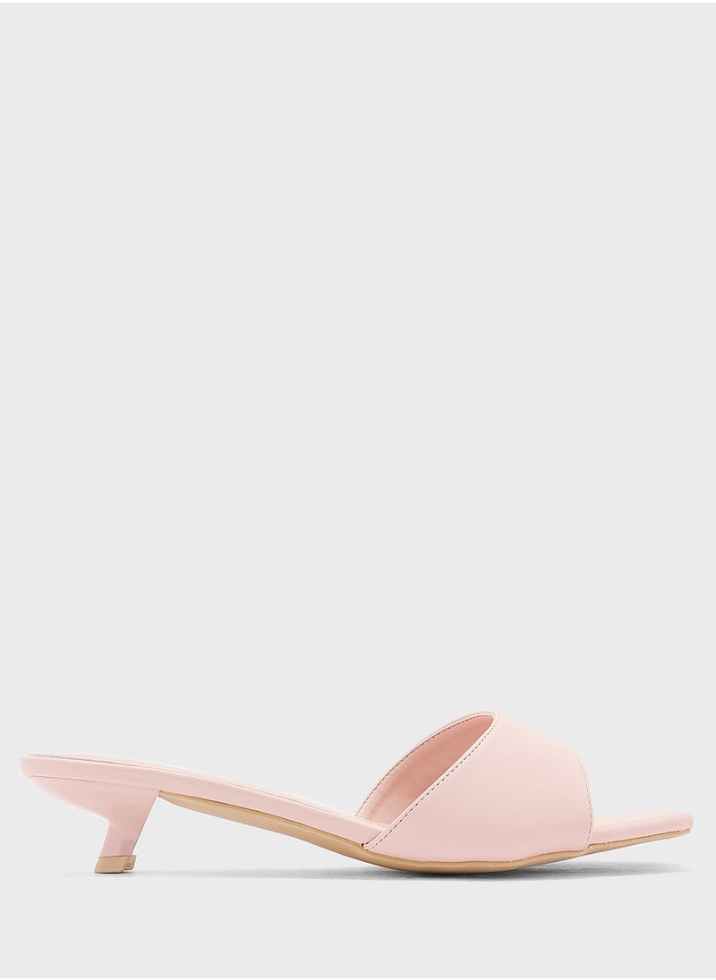 Low Heel Mule Sandal