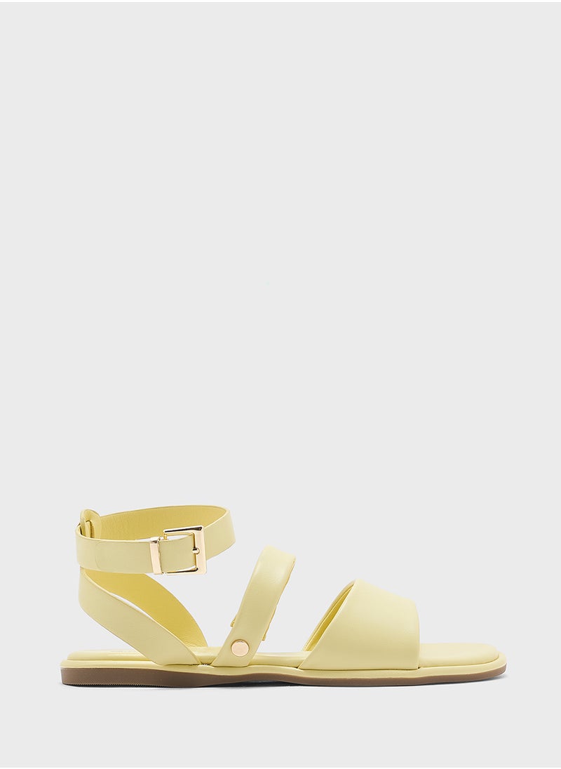 Strappy Ankle Strap Flat Sandal