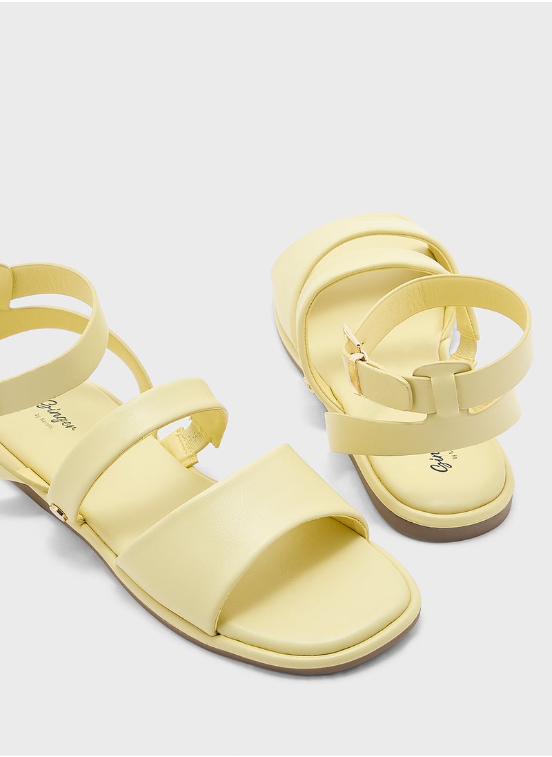 Strappy Ankle Strap Flat Sandal