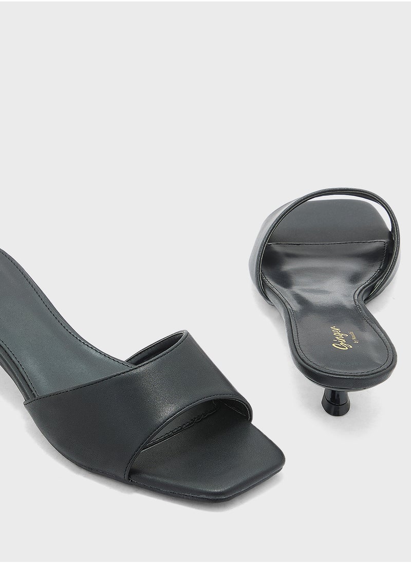 Low Heel Mule Sandal