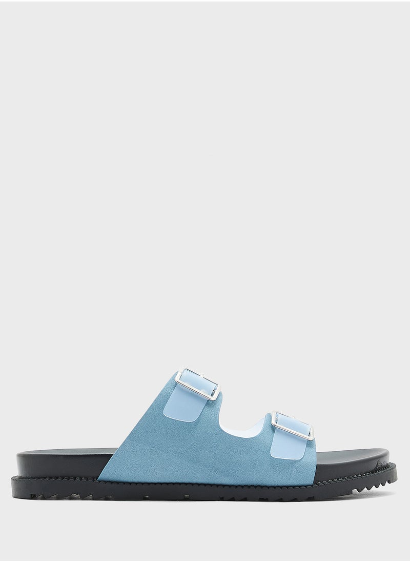 Double Strap Persplex  Flat Sandal