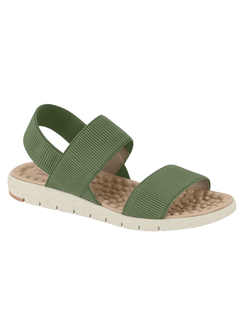 Modare Ladies Sandals With Back Strap Sage | Made In Brazil