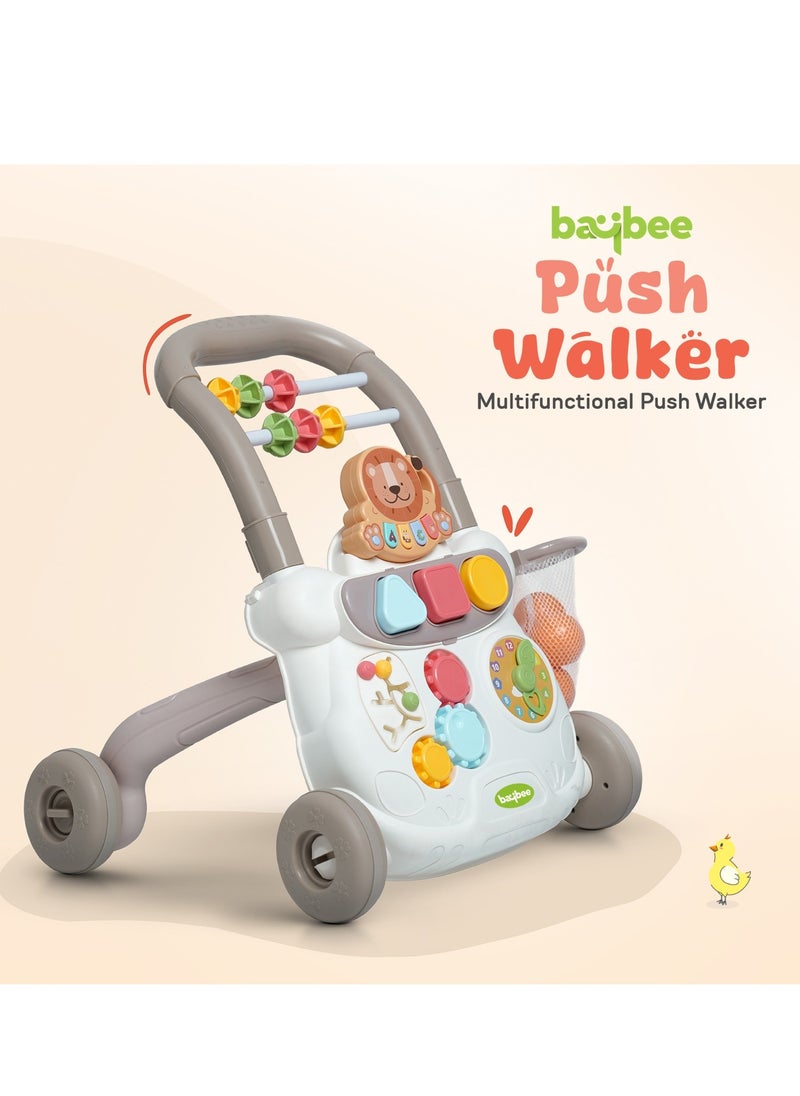 Lion Activity Walker for Kids, Baby Push Walker with Music, Basket ball Hoop, Rotating Lock Wheel ,Gears & Grip Handle | Kids Activity Walker for Baby Toddlers | Baby Walker for 0 to 2 Years Boy Girl
