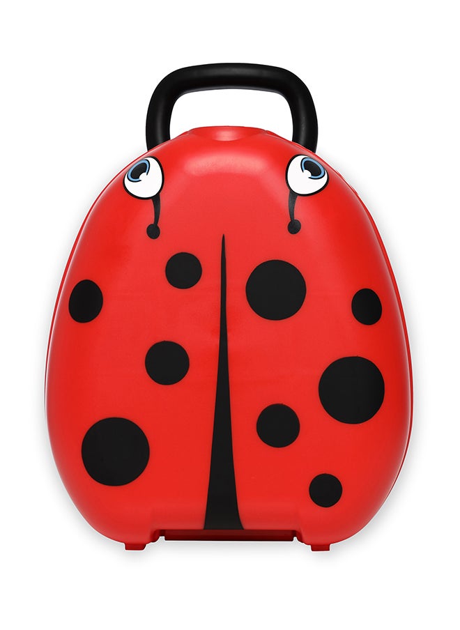 Portable, Leak-Proof Kids Potty With Secure Lock And Comfy Seat – Black/Red Design