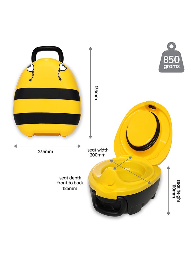 Portable, Leak-Proof Kids Potty With Secure Lock And Comfy Seat – Yellow/Black Design