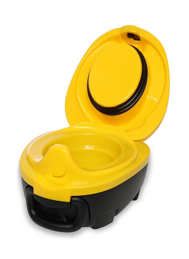 Portable, Leak-Proof Kids Potty With Secure Lock And Comfy Seat – Yellow/Black Design