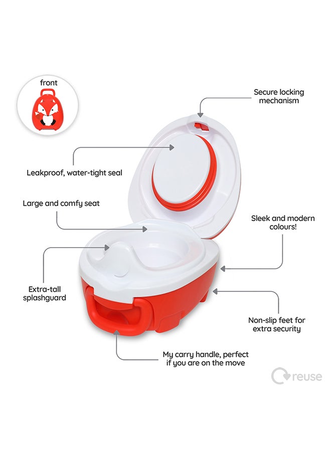 Portable, Leak-Proof Kids Potty With Secure Lock And Comfy Seat – Adorable Fox Design