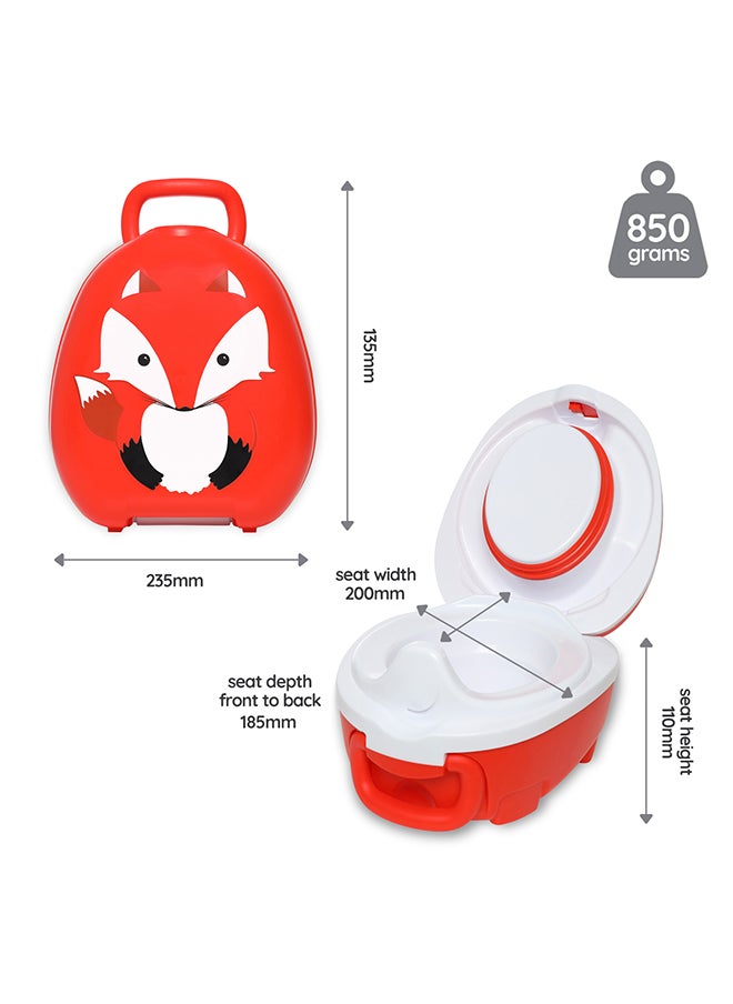 Portable, Leak-Proof Kids Potty With Secure Lock And Comfy Seat – Adorable Fox Design