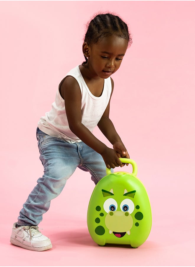 Portable, Leak-Proof Kids Potty With Secure Lock And Comfy Seat – Fun Green Dinosaur Design