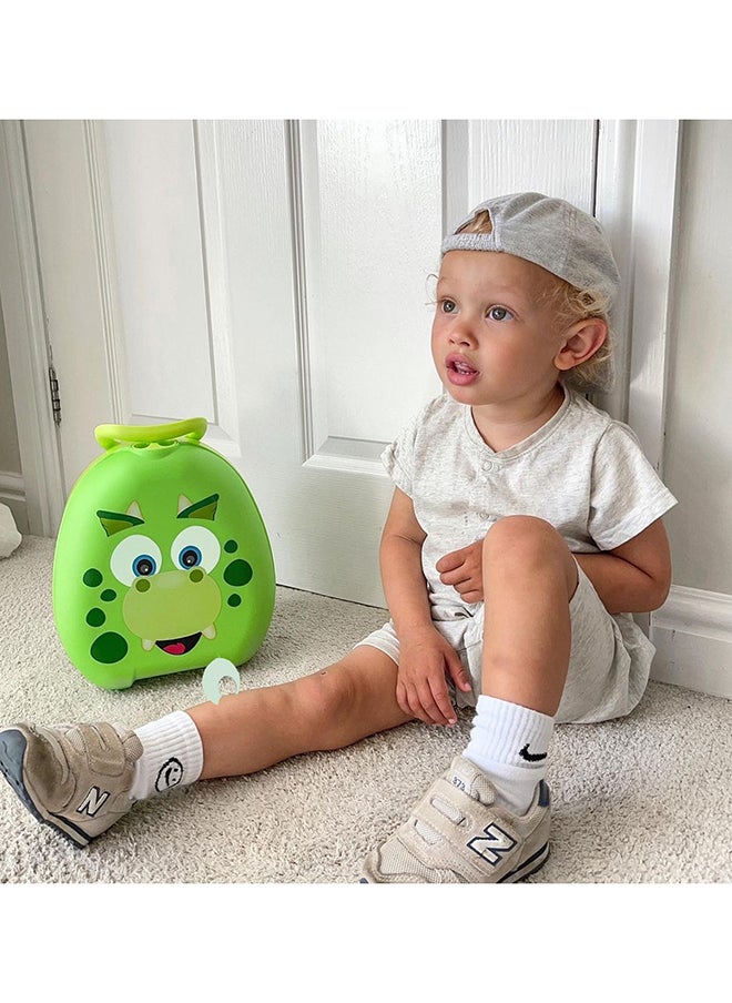 Portable, Leak-Proof Kids Potty With Secure Lock And Comfy Seat – Fun Green Dinosaur Design