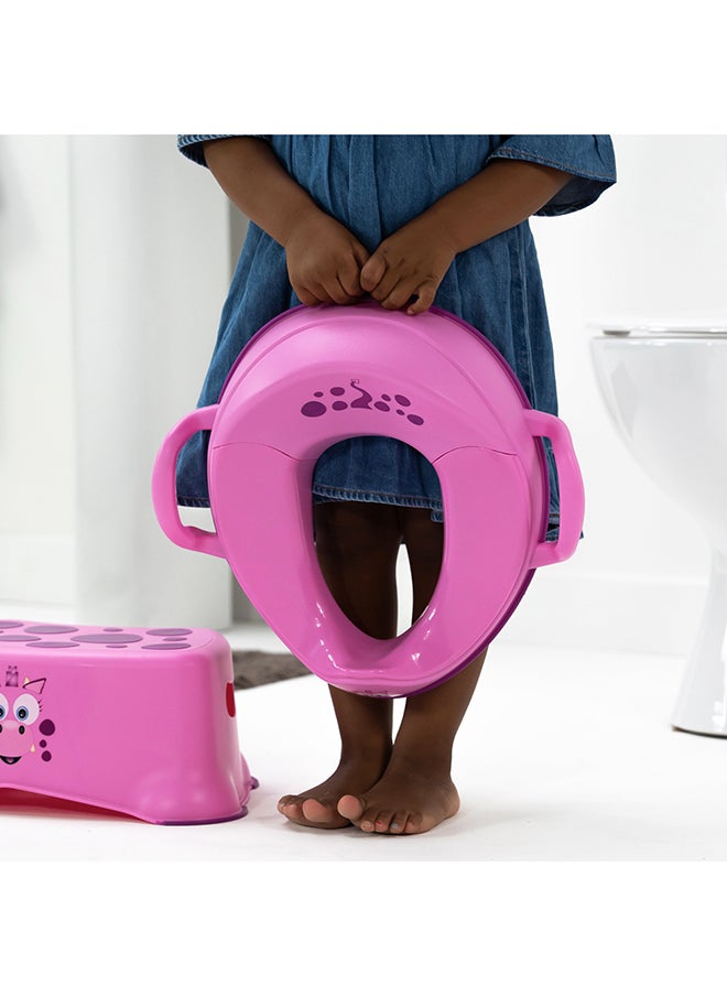 My Little Trainer Seat - Pink Dragon Enchanting Toilet Training Seat For Kids – Fun, Secure And Portable