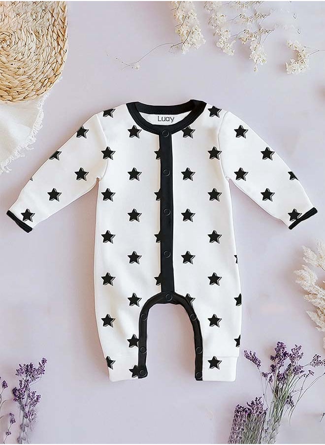 LUAY 100% Cotton Full Sleeves Baby Printed Romper,Sleepsuit for Baby Girls & Boys,_(Pack of 3) 6-9 M