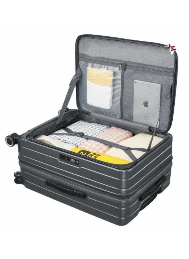 28inch Hardshell Checked Luggage ABS Lightweight 4 Double Wheeled Suitcase with Built-In TSA Type Lock