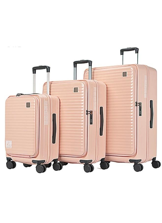 Set of Expandable Luggage TSA Approved Luggage Versatile 20/24/28 Inch Checked Luggage with Front Open Pocket