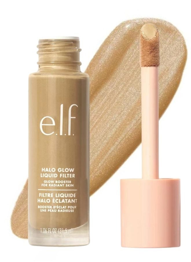 e.l.f. Halo Glow Liquid Filter Complexion Booster – Shade 3.5 Medium, 31.5ml | Illuminating Liquid Makeup for Radiant, Soft-Focus Glow | Infused with Hyaluronic Acid | Hydrating, Vegan & Cruelty-Free