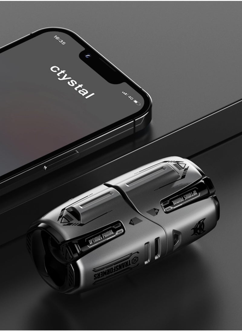 TF-T01 Wireless Earbuds, Up to 5 Hours Playtime, In-Ear Design for Reduced External Noise, Touch Controls, Compatible with Bluetooth Devices – Grey