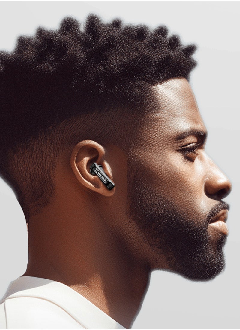 TF-T01 Wireless Earbuds, Up to 5 Hours Playtime, In-Ear Design for Reduced External Noise, Touch Controls, Compatible with Bluetooth Devices – Grey