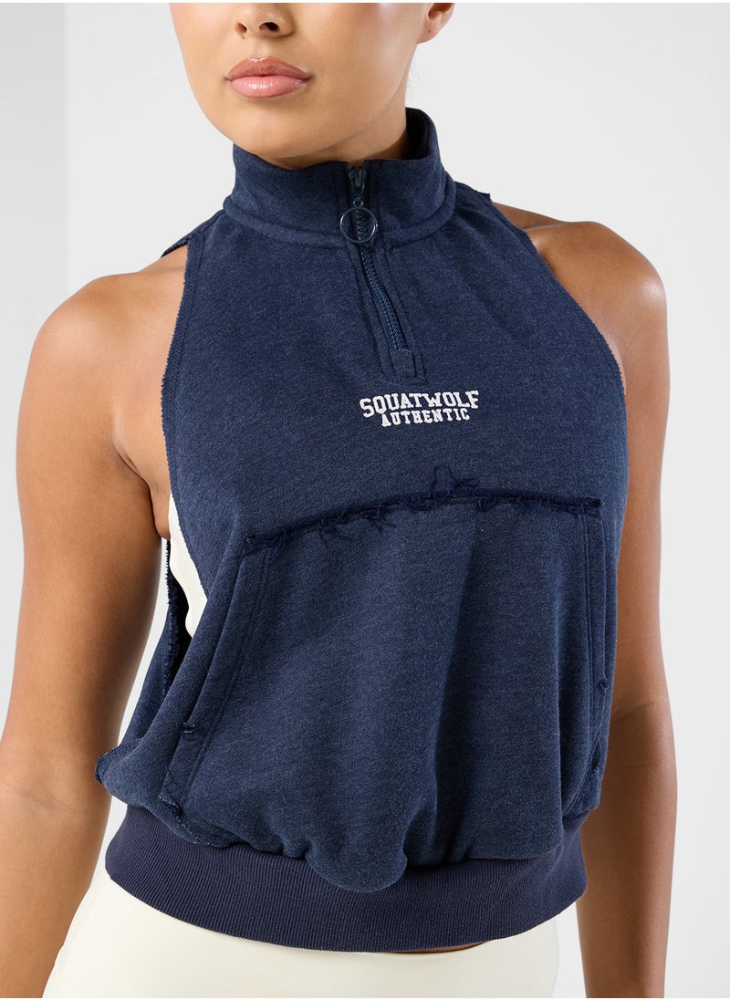 Essential Zip-up Logo Sweatshirt