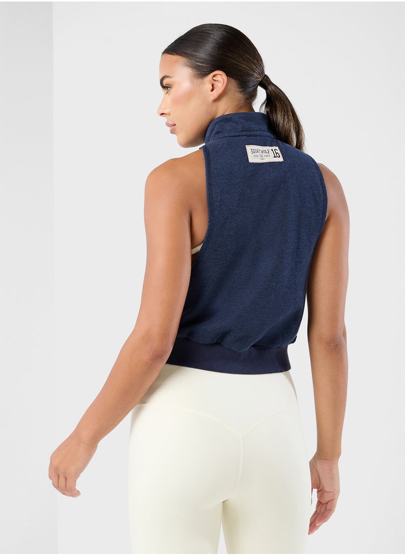 Essential Zip-up Logo Sweatshirt