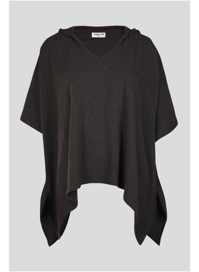 Relaxed Mocha Kaftan Hoodie