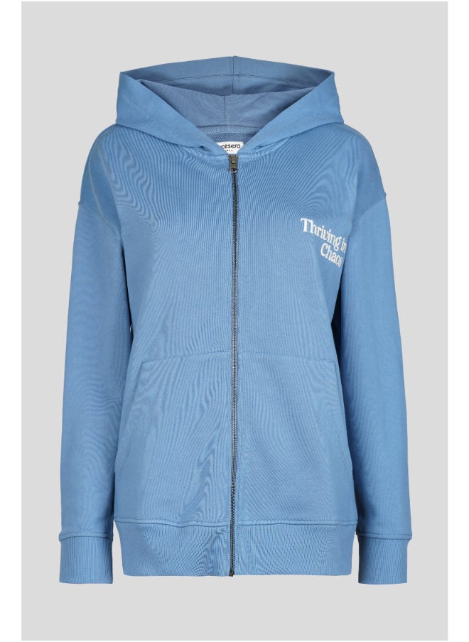 Thriving In Chaos Cotton Terry Zip-up Hoodie