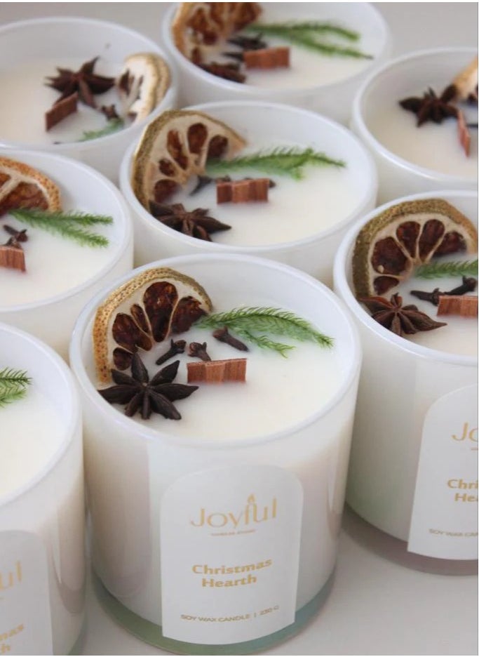 Christmas Hearth Candle Jar – Holiday Edition Festive Candle