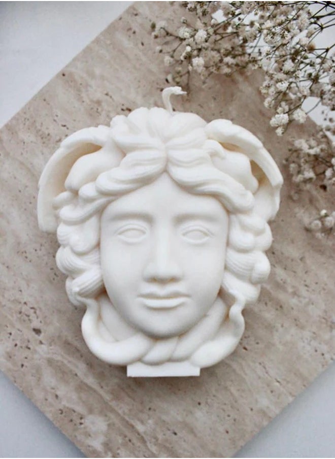 Medusa Sculptural Candle – Mythology Inspired Decorative Art Candle