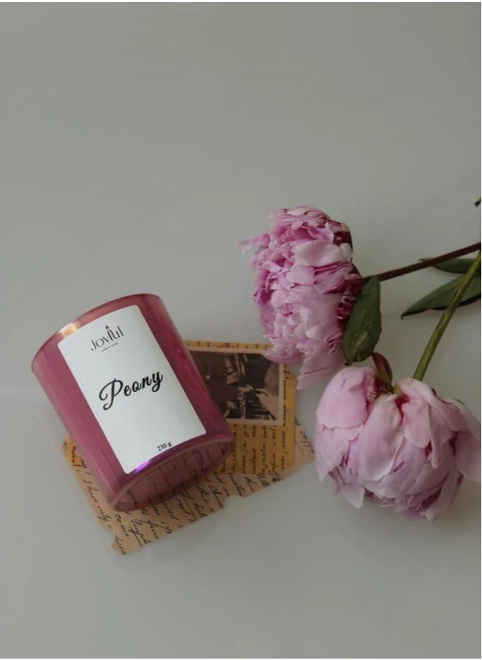 Peony Candle Jar – Romantic Floral Candle in Jar