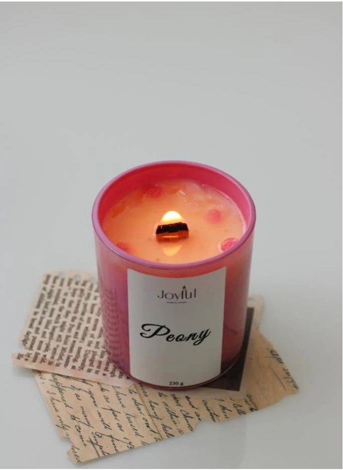 Peony Candle Jar – Romantic Floral Candle in Jar