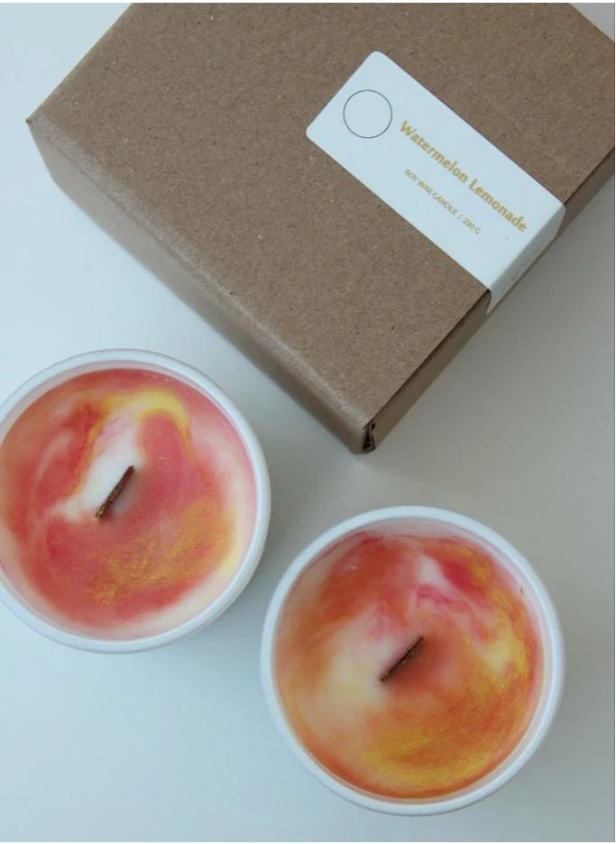 Watermelon Lemonade Candle Jar – Fruity Candle Jar