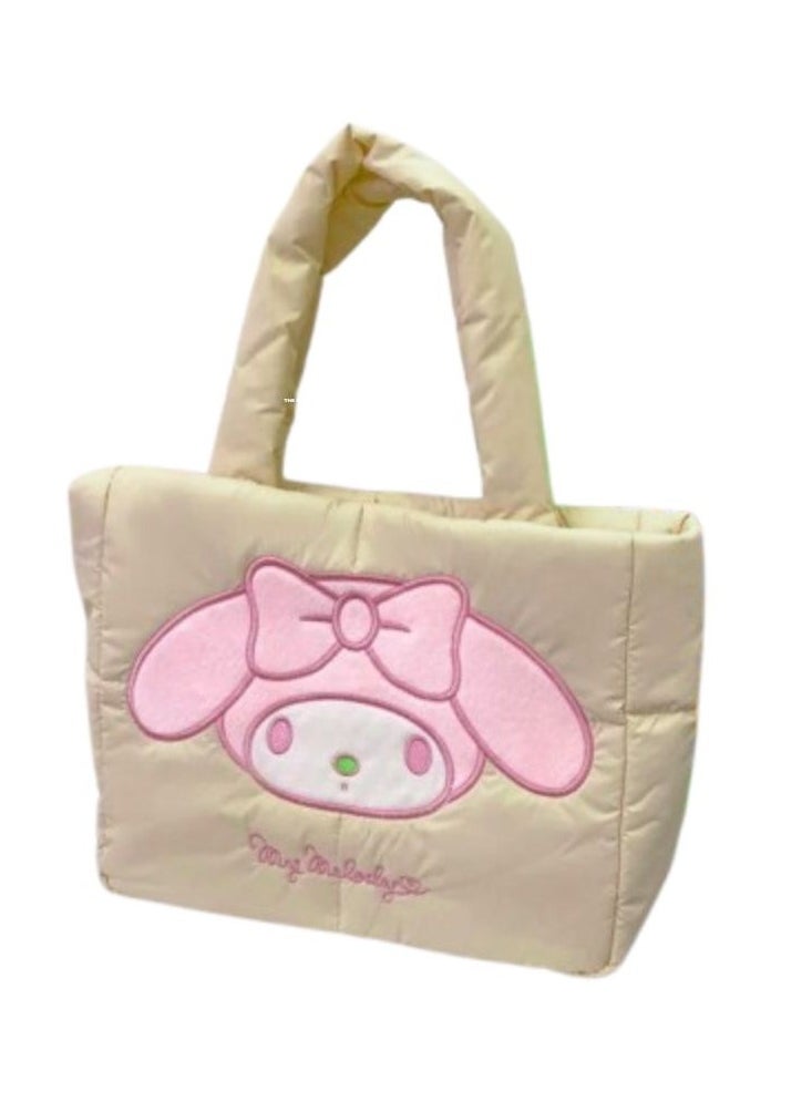 My Melody Quilted and Embroidered Character Design Tote Bag