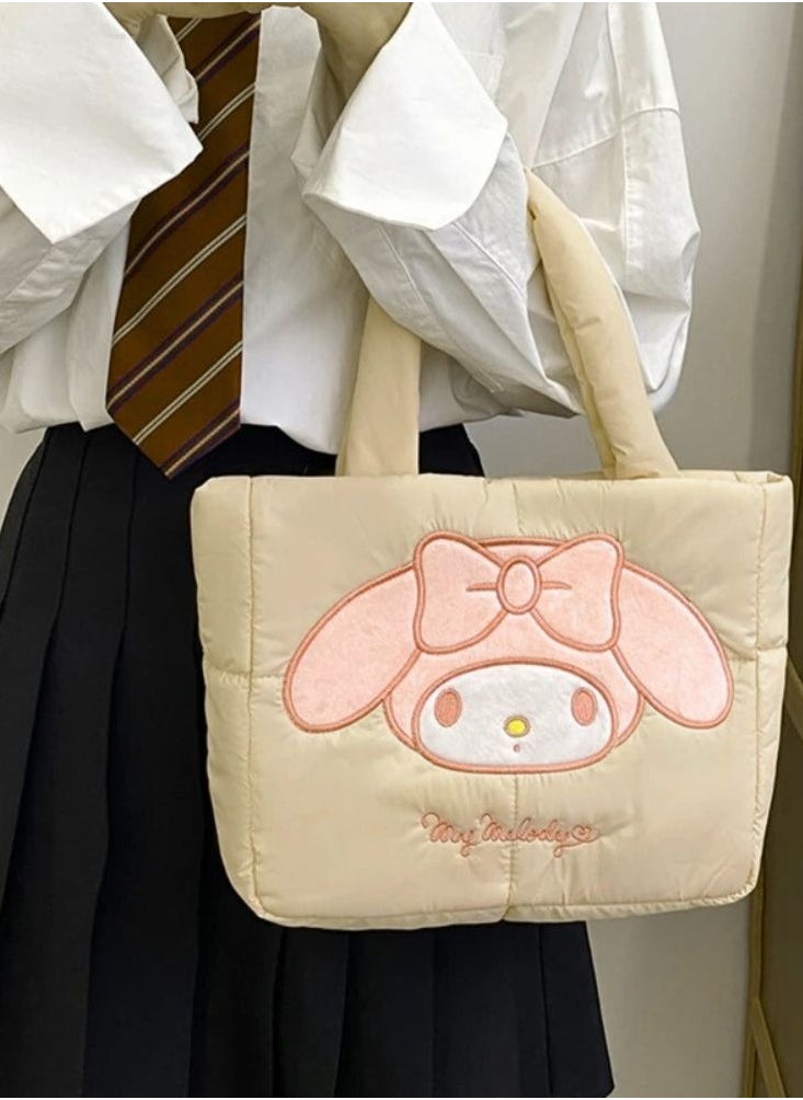 My Melody Quilted and Embroidered Character Design Tote Bag