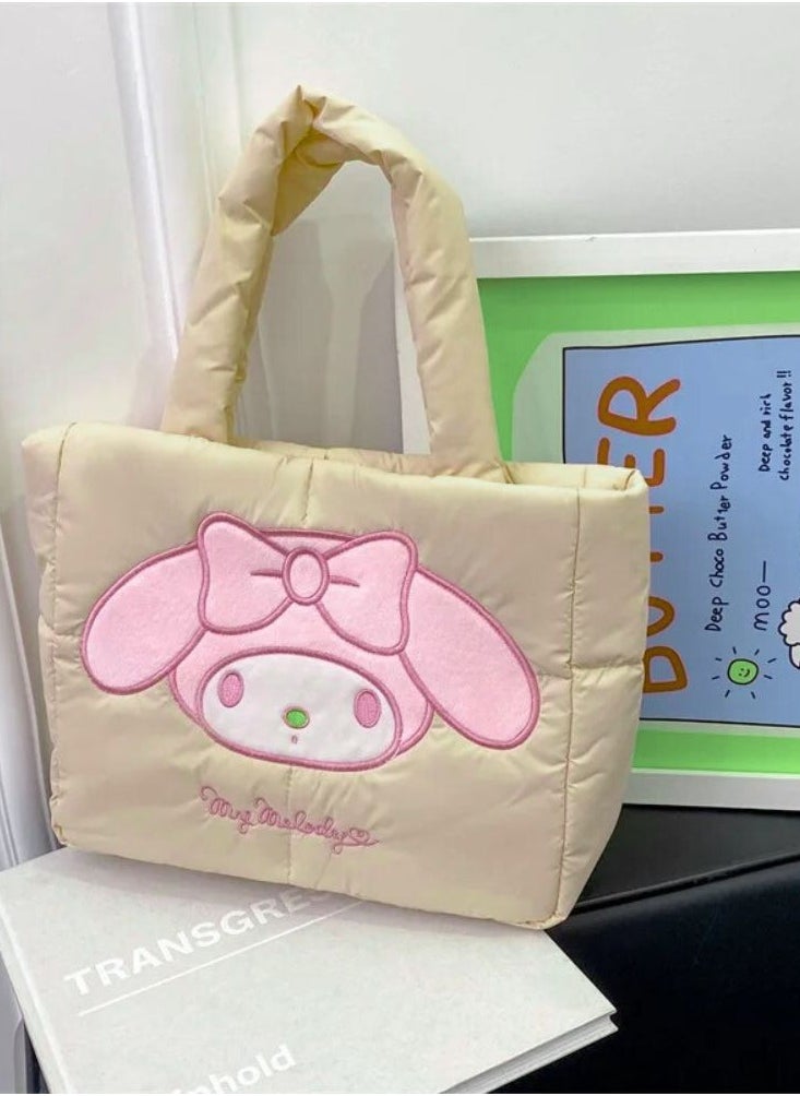 My Melody Quilted and Embroidered Character Design Tote Bag
