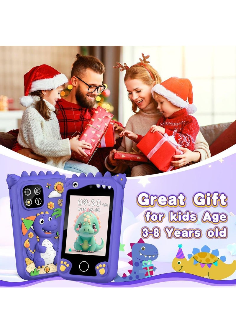 Children's Smartphone Toy For Boys And Girls 3 To 8 Years Old With A Camera With An 8G TF Card (Purple)