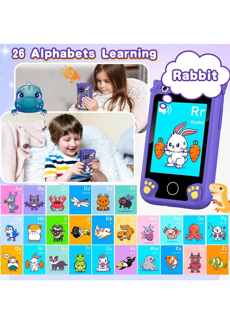 Children's Smartphone Toy For Boys And Girls 3 To 8 Years Old With A Camera With An 8G TF Card (Purple)