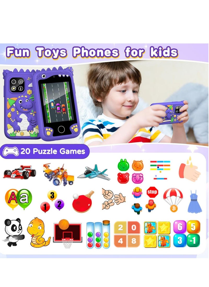 Children's Smartphone Toy For Boys And Girls 3 To 8 Years Old With A Camera With An 8G TF Card (Purple)