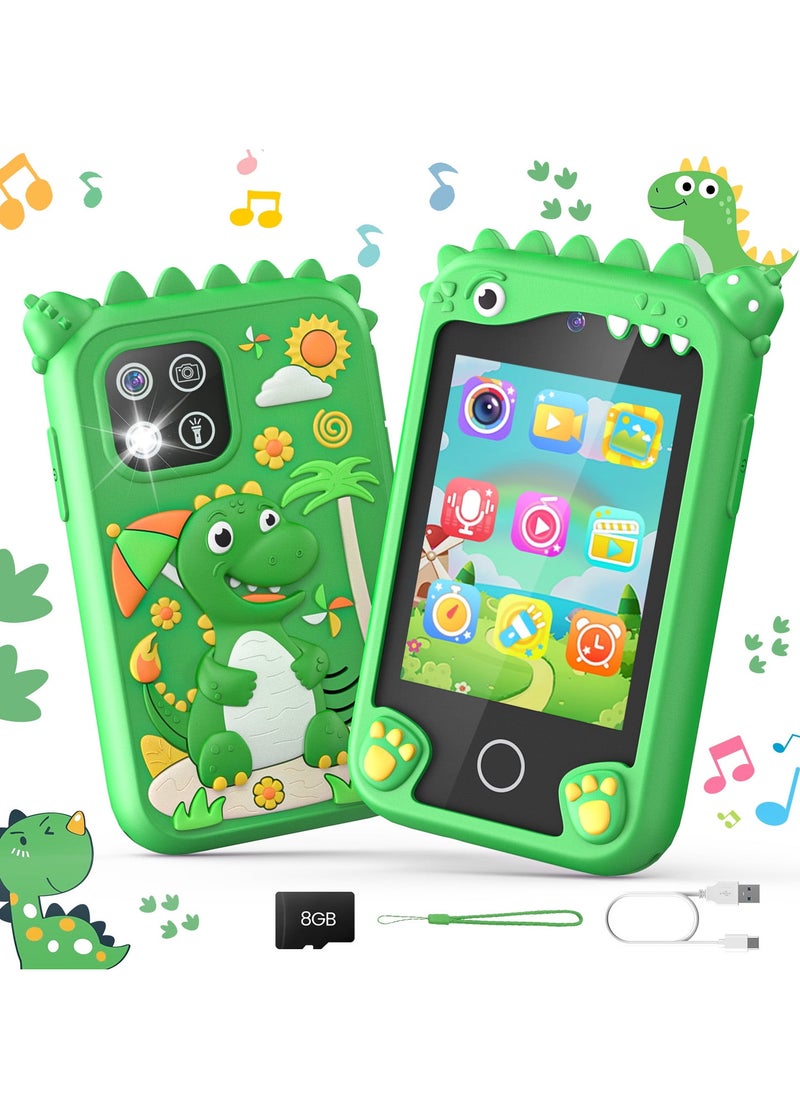 Children's Smartphone Toy For Boys And Girls 3 To 8 Years Old With A Camera With An 8G TF Card (Green)