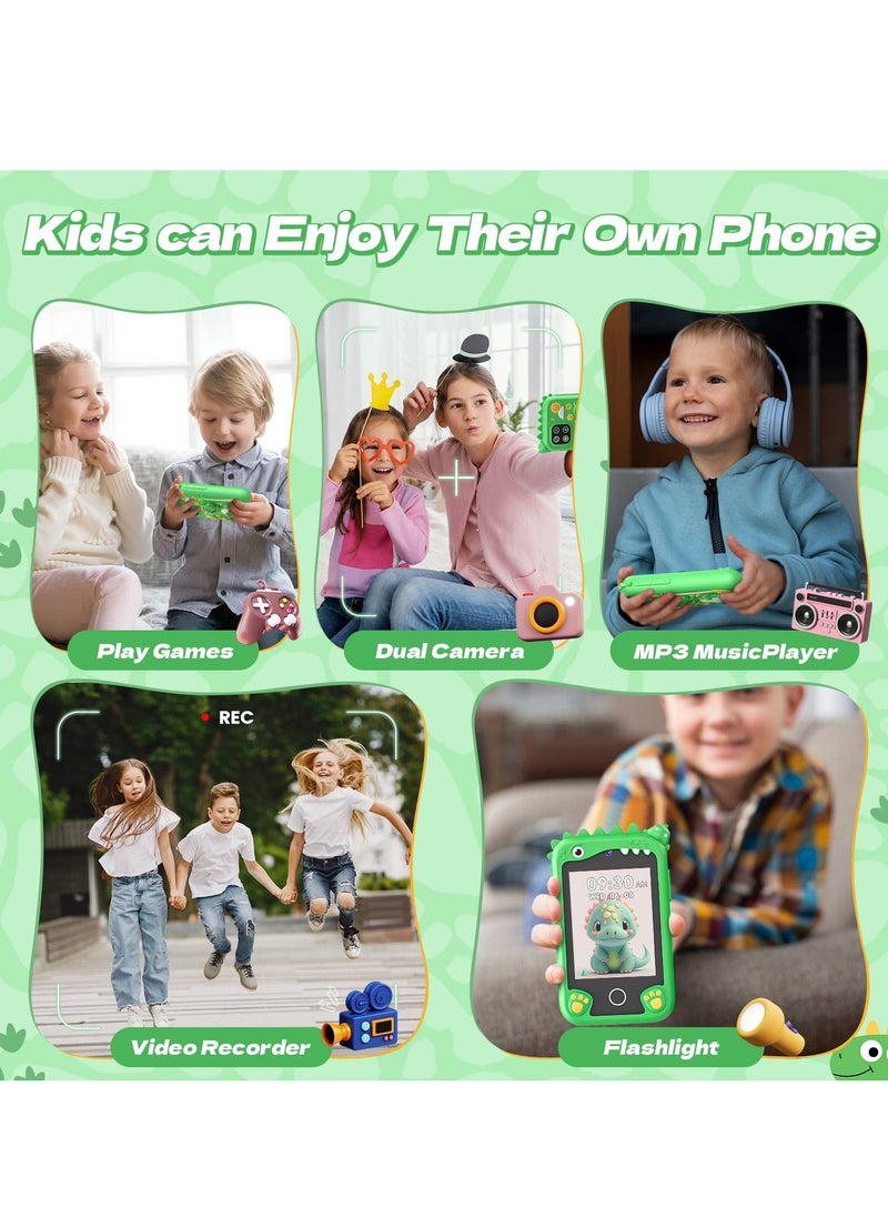 Children's Smartphone Toy For Boys And Girls 3 To 8 Years Old With A Camera With An 8G TF Card (Green)