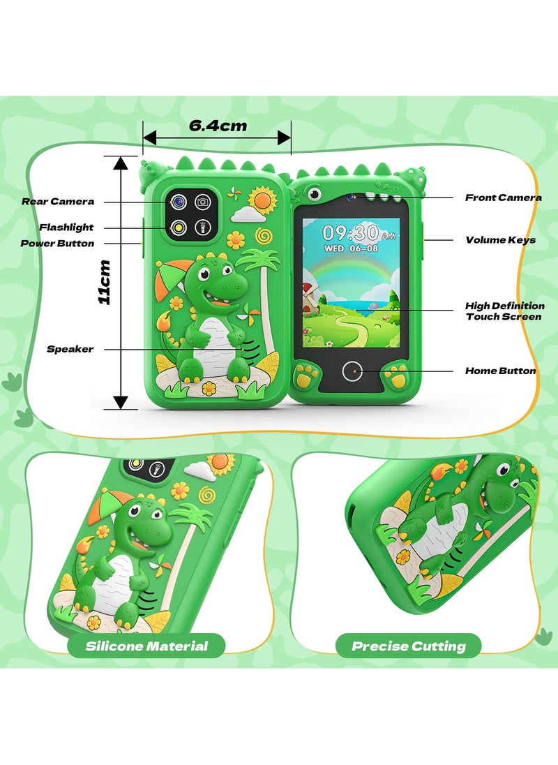 Children's Smartphone Toy For Boys And Girls 3 To 8 Years Old With A Camera With An 8G TF Card (Green)