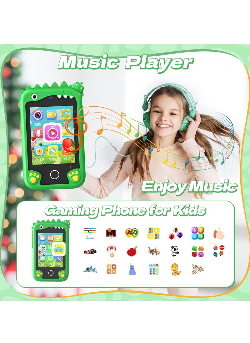 Children's Smartphone Toy For Boys And Girls 3 To 8 Years Old With A Camera With An 8G TF Card (Green)