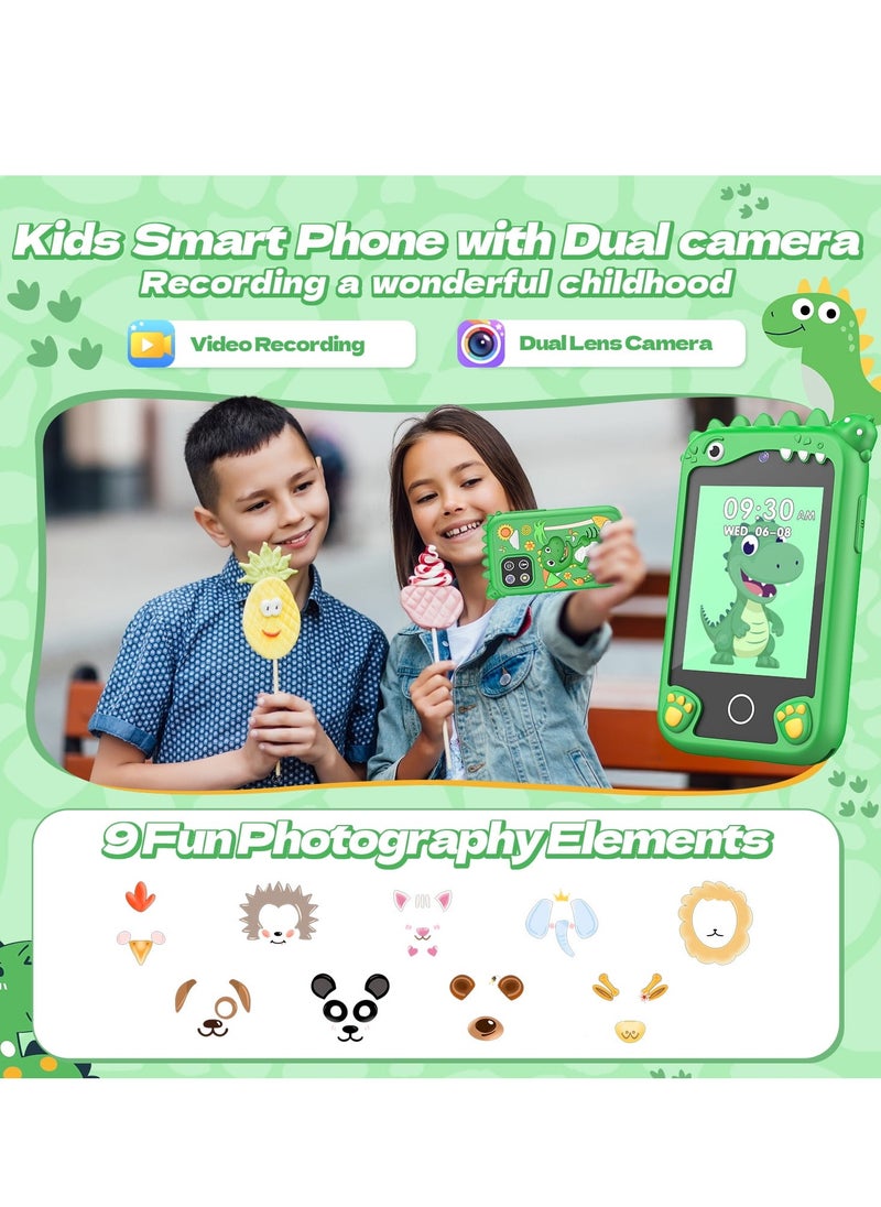 Children's Smartphone Toy For Boys And Girls 3 To 8 Years Old With A Camera With An 8G TF Card (Green)
