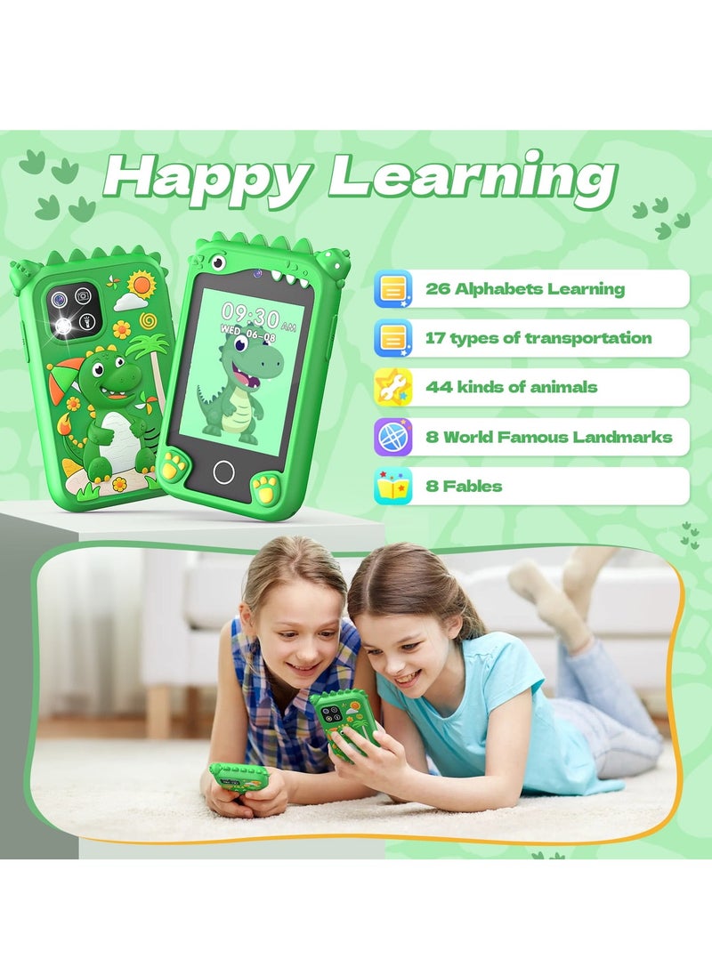 Children's Smartphone Toy For Boys And Girls 3 To 8 Years Old With A Camera With An 8G TF Card (Green)
