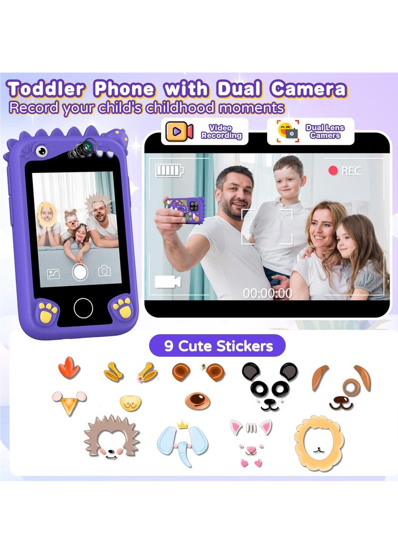 Children's Smartphone Toy For Boys And Girls 3 To 8 Years Old With A Camera With An 8G TF Card (Purple)